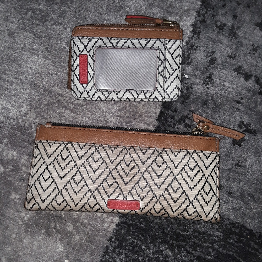 Fossil wallet w/ matching mini